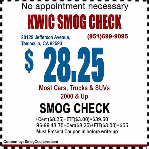 Smog Check Coupon Temecula